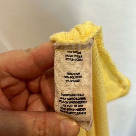 Soft Surroundings Buttery Soft Yellow Top - Picture 4 of 4